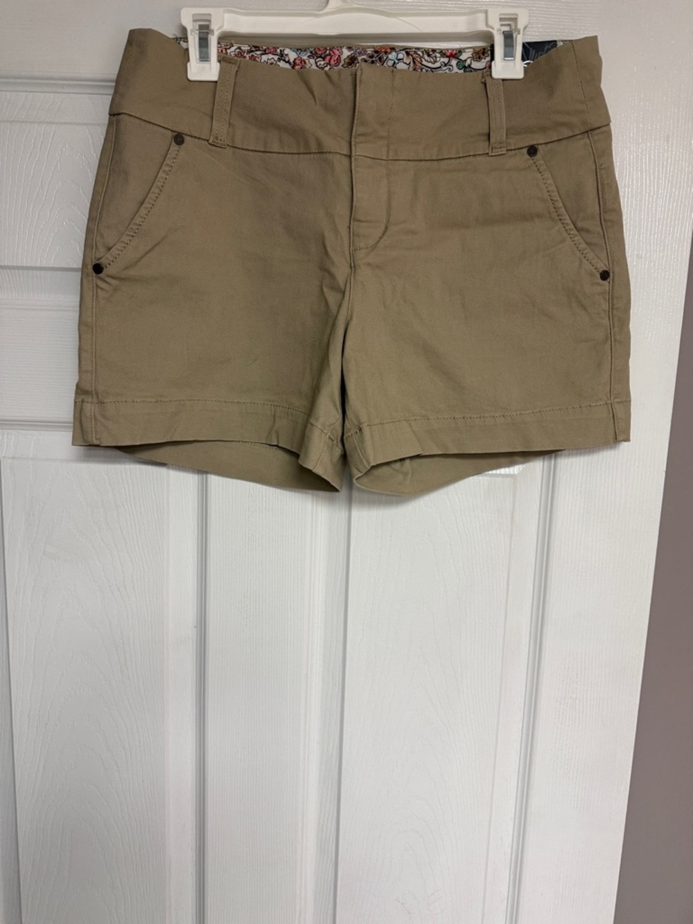 one 5 one Tan Casual Cotton Blend Jean Shorts